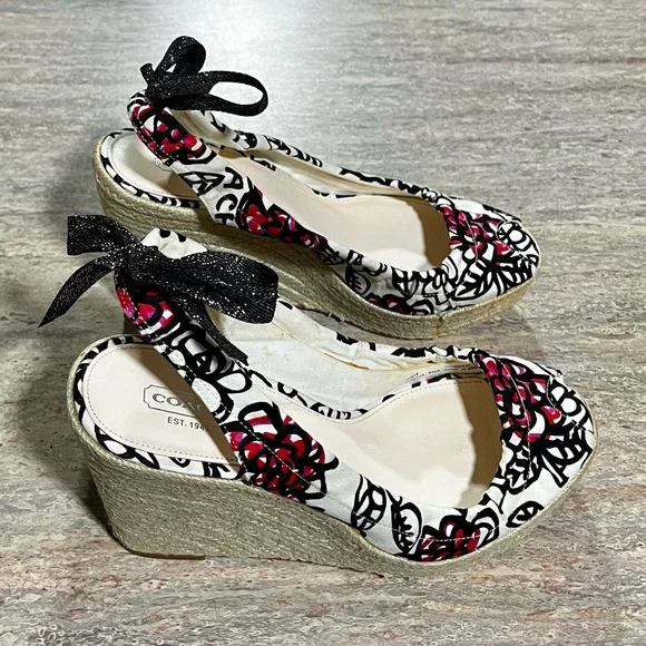 Coach Maritza open toe wedge sandals - Picture 4 of 16